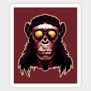 Zombified Halloween Monkey Magnet